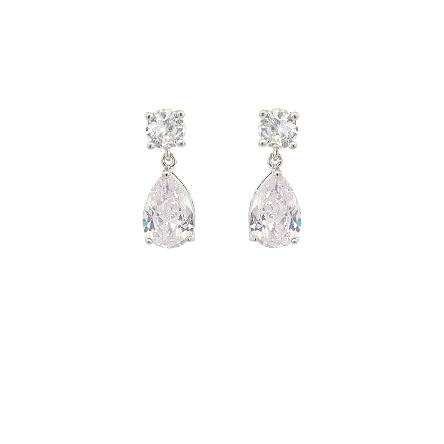 April birthstone pear drop earrings