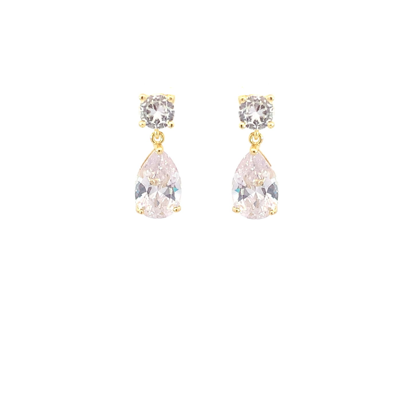 April birthstone pear drop earrings