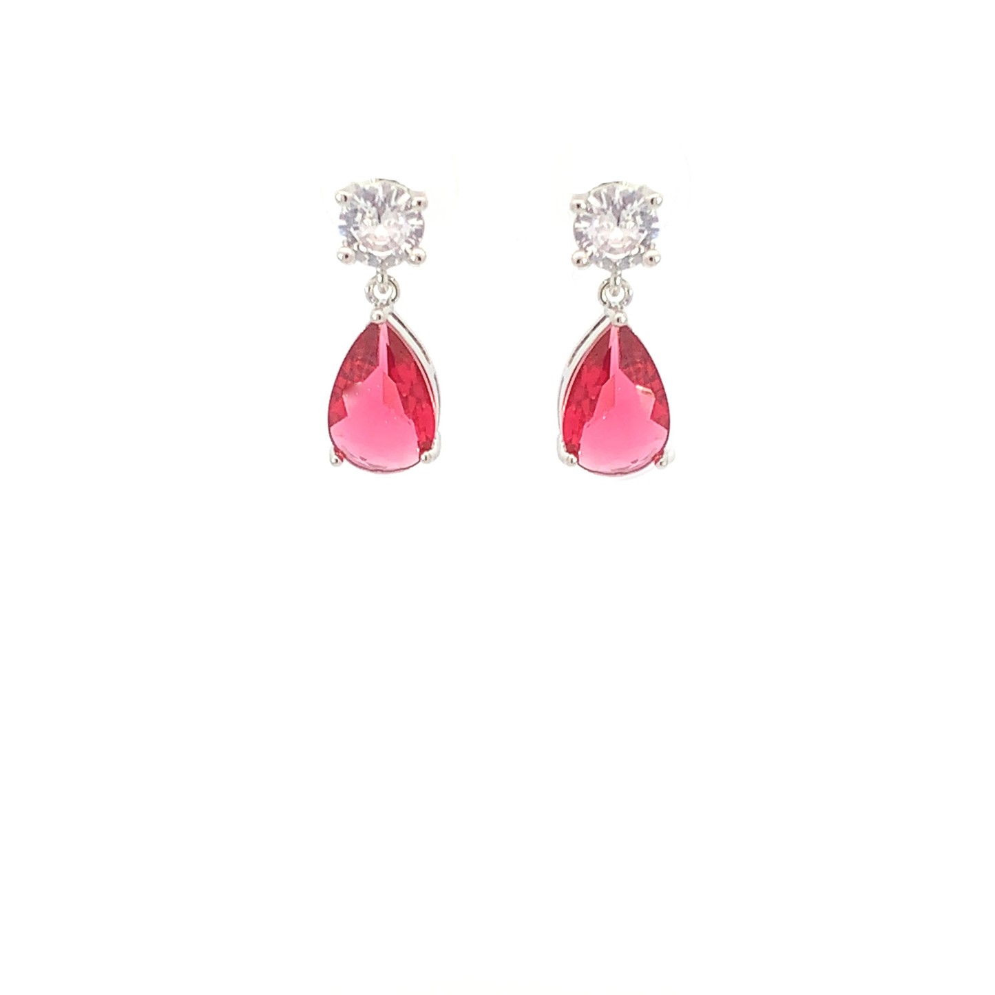 July birthstone pear drop earrings