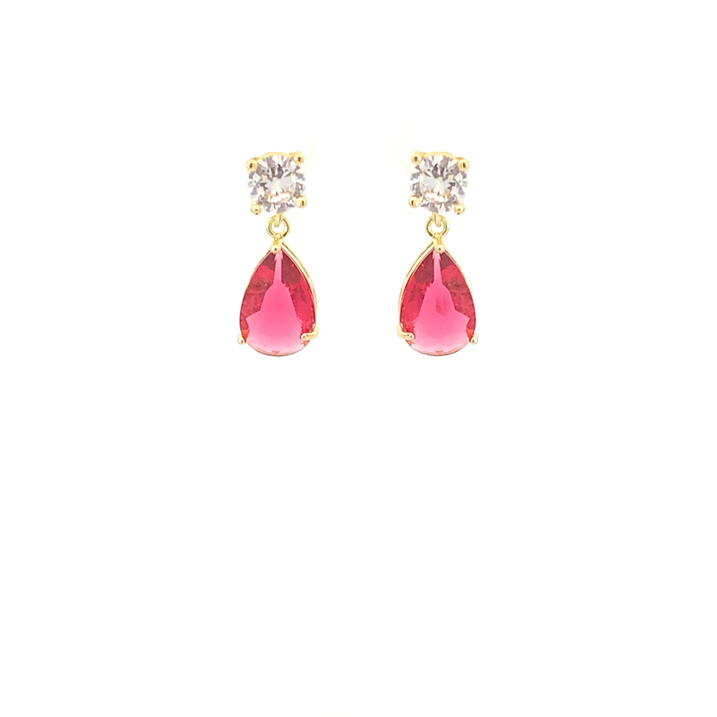 July birthstone pear drop earrings