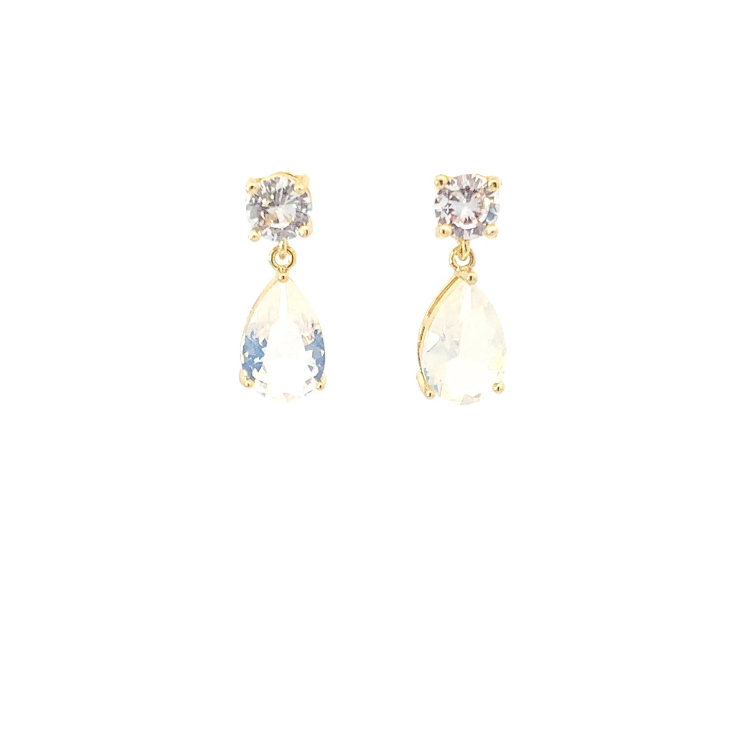 June birthstone pear drop earrings