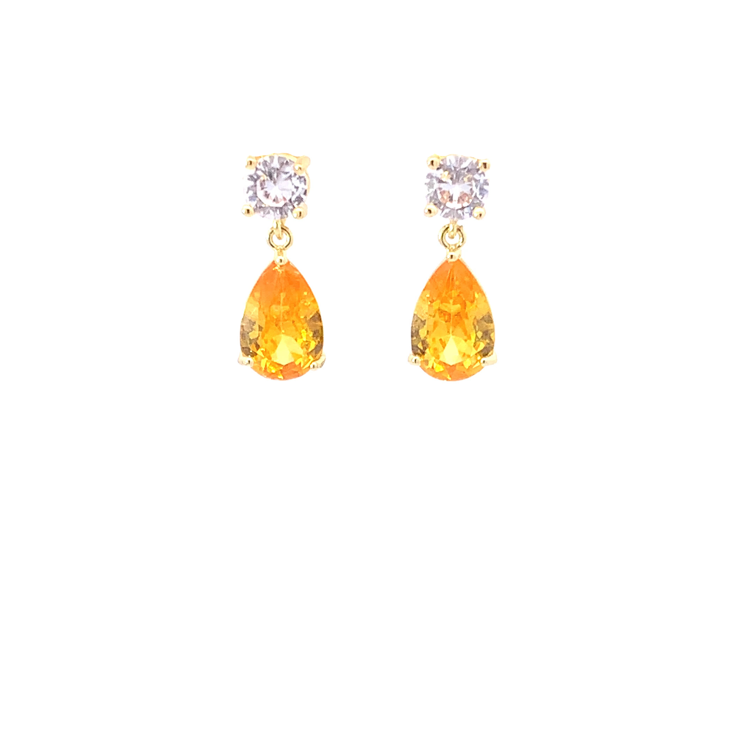 November birthstone pear drop earrings