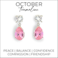 October birthstone pear drop earrings