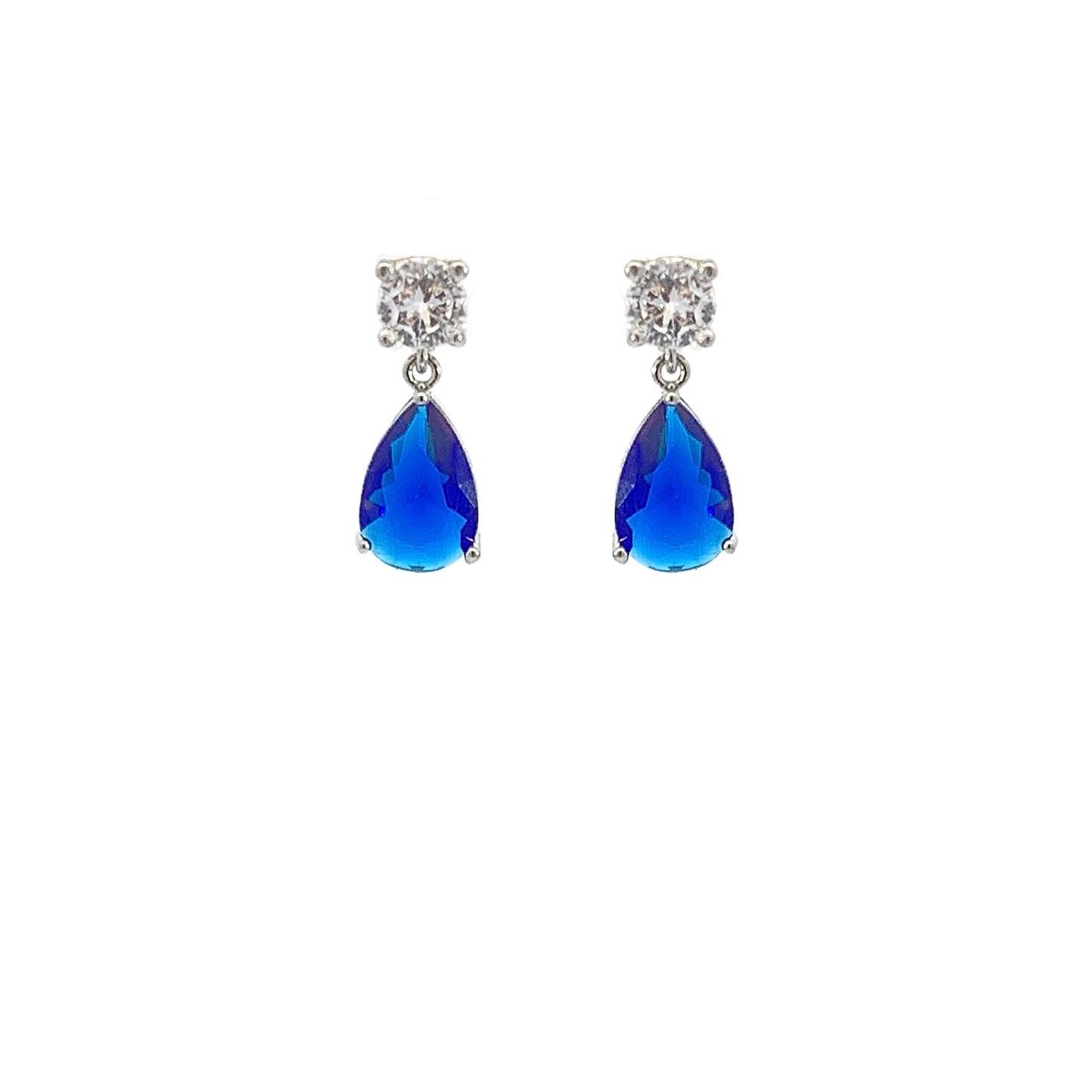 September birthstone pear drop earrings