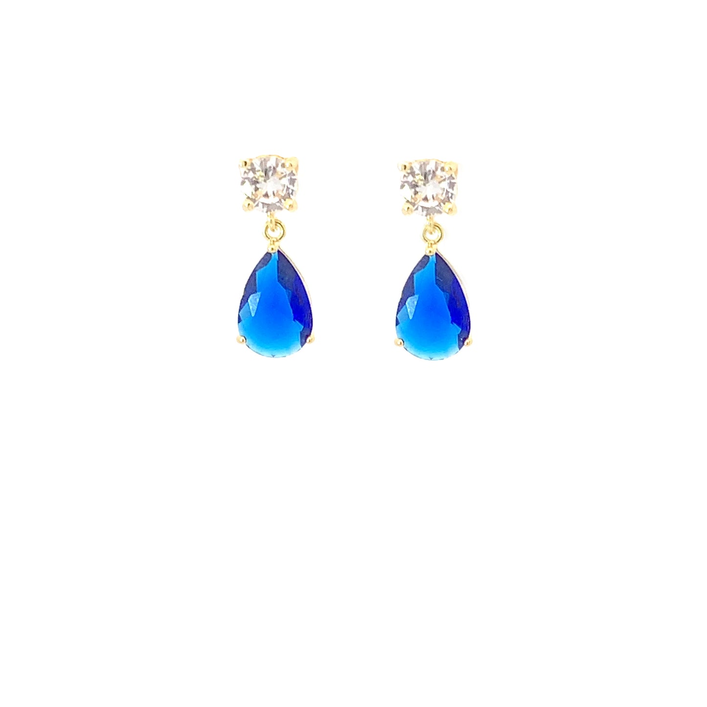 September birthstone pear drop earrings