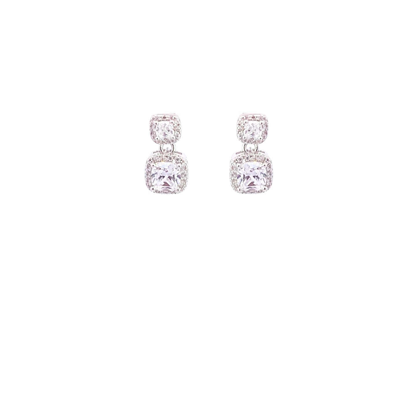 Georgina petite cushion cut drops
