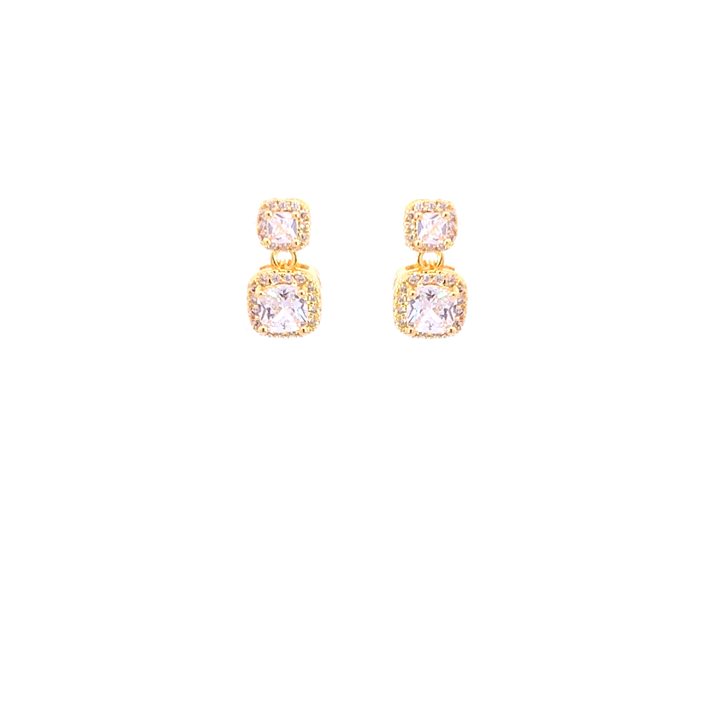 Georgina petite cushion cut drops