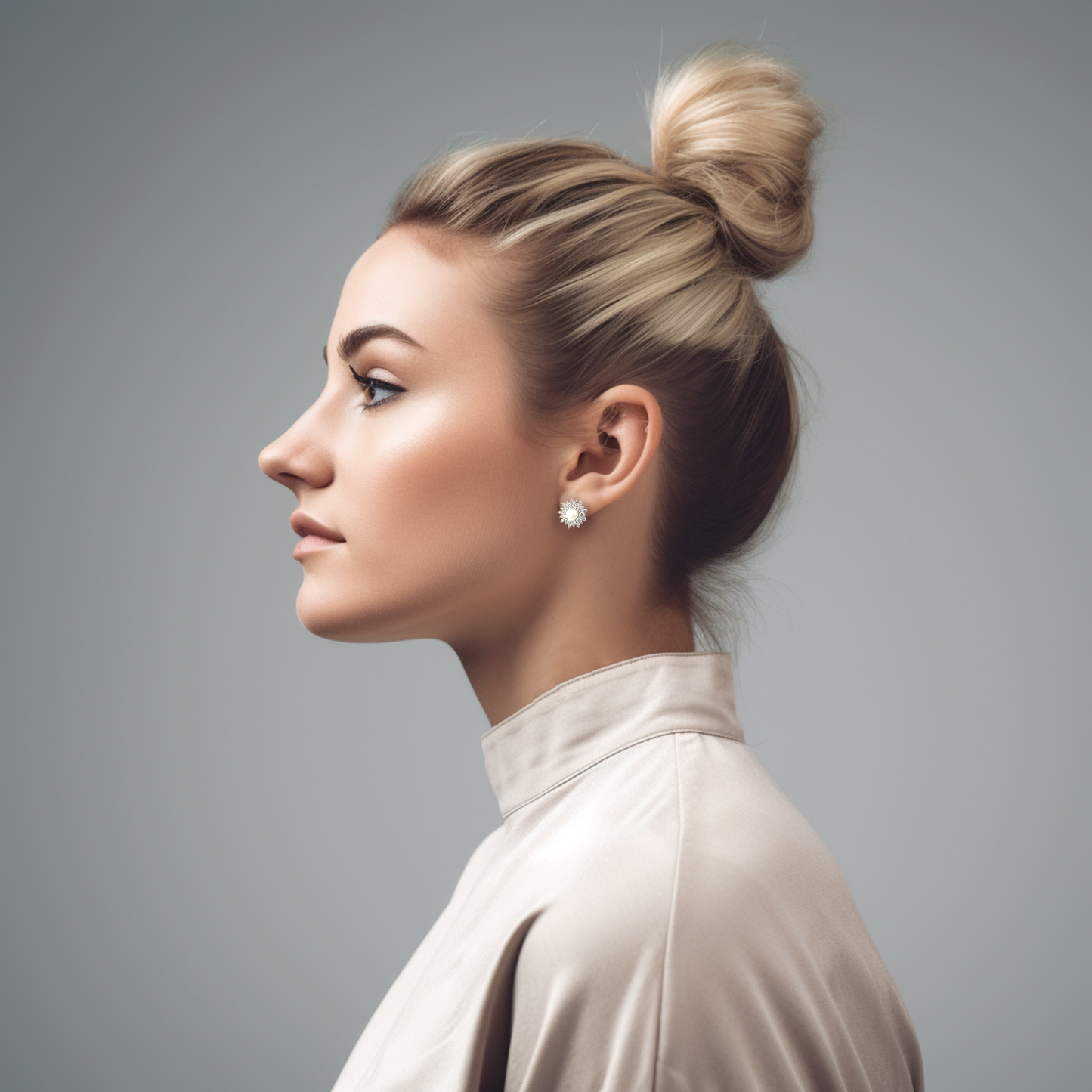 Sunburst stud earrings
