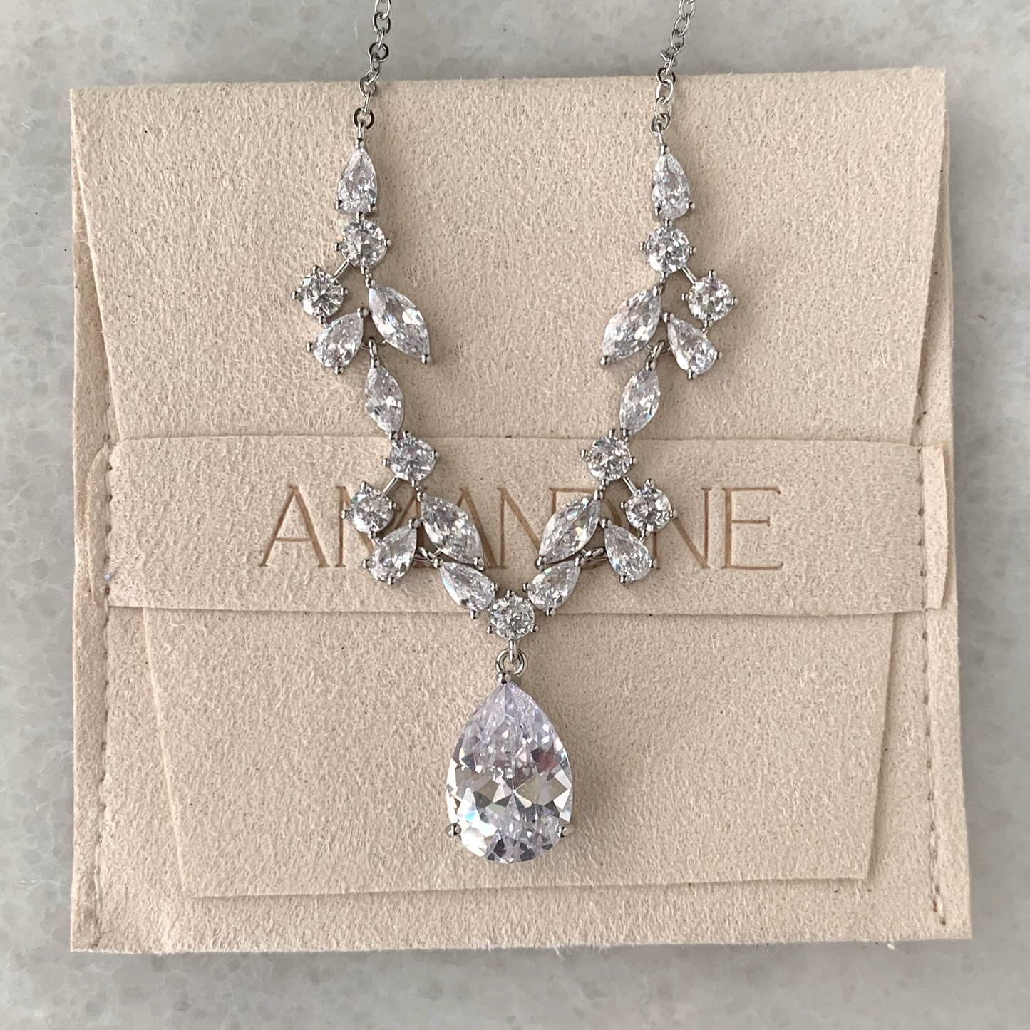 Lucie Dainty Wedding Necklace