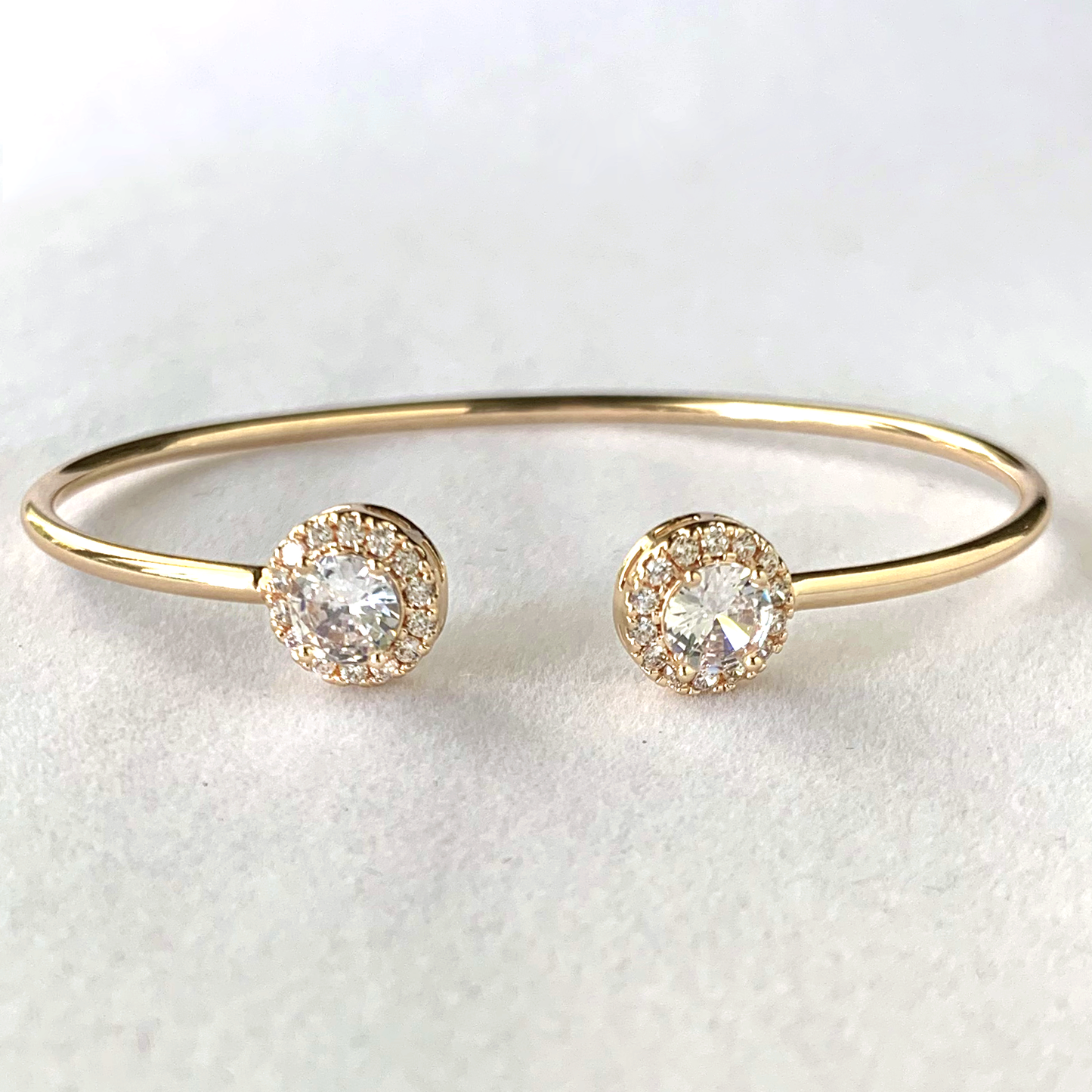 Simulated Diamond Halo Bracelet