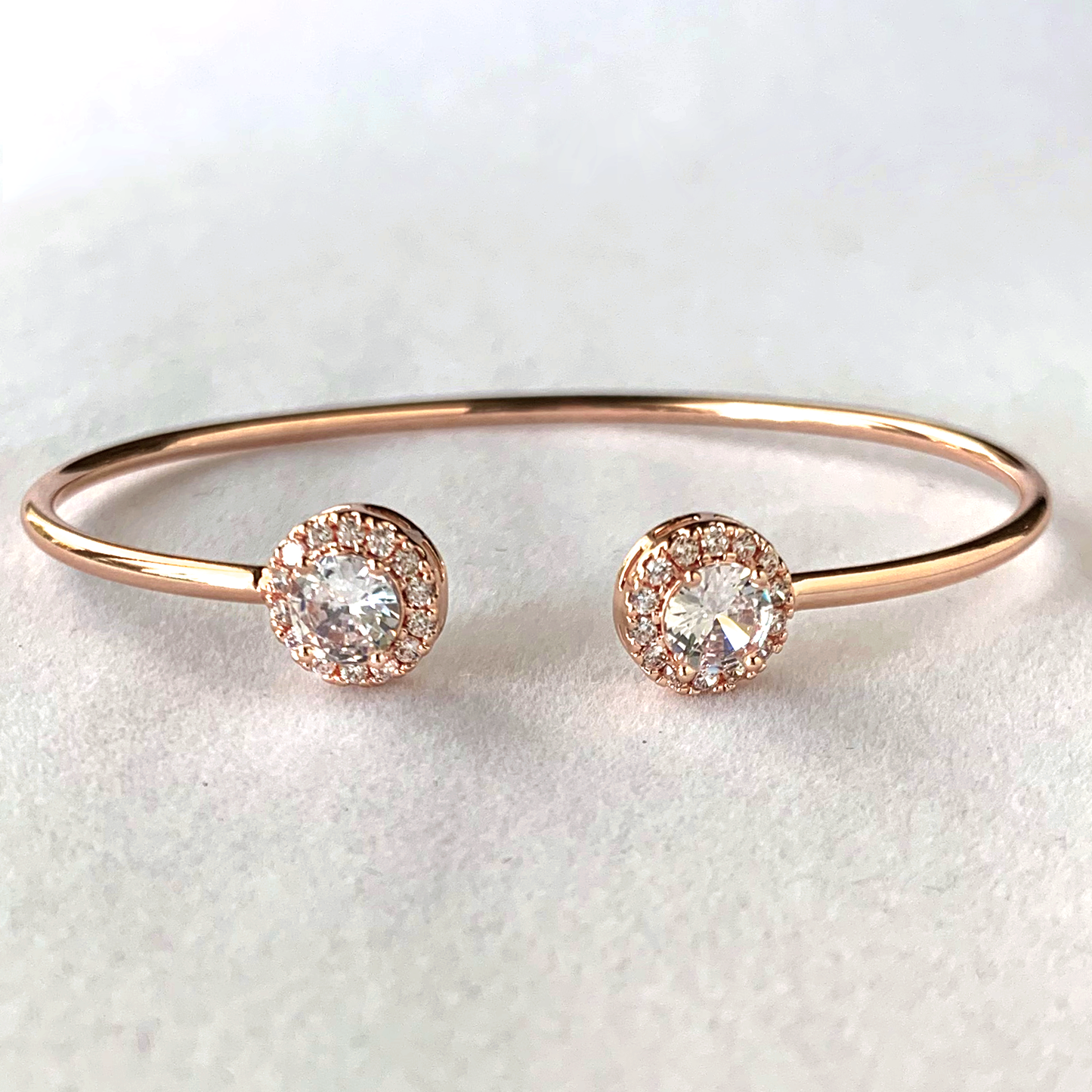 Simulated Diamond Halo Bracelet