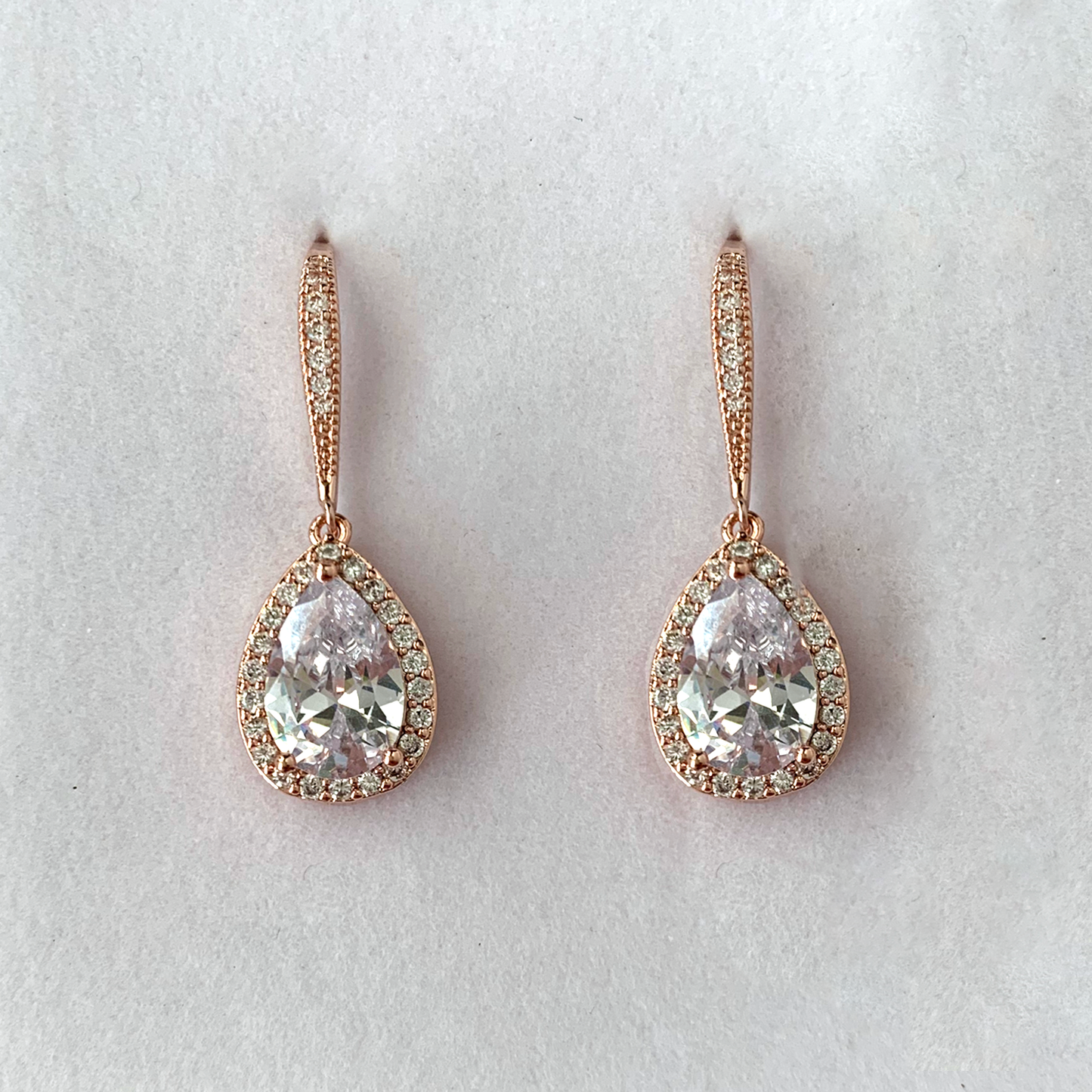 Aurora Halo Teardrop Earrings