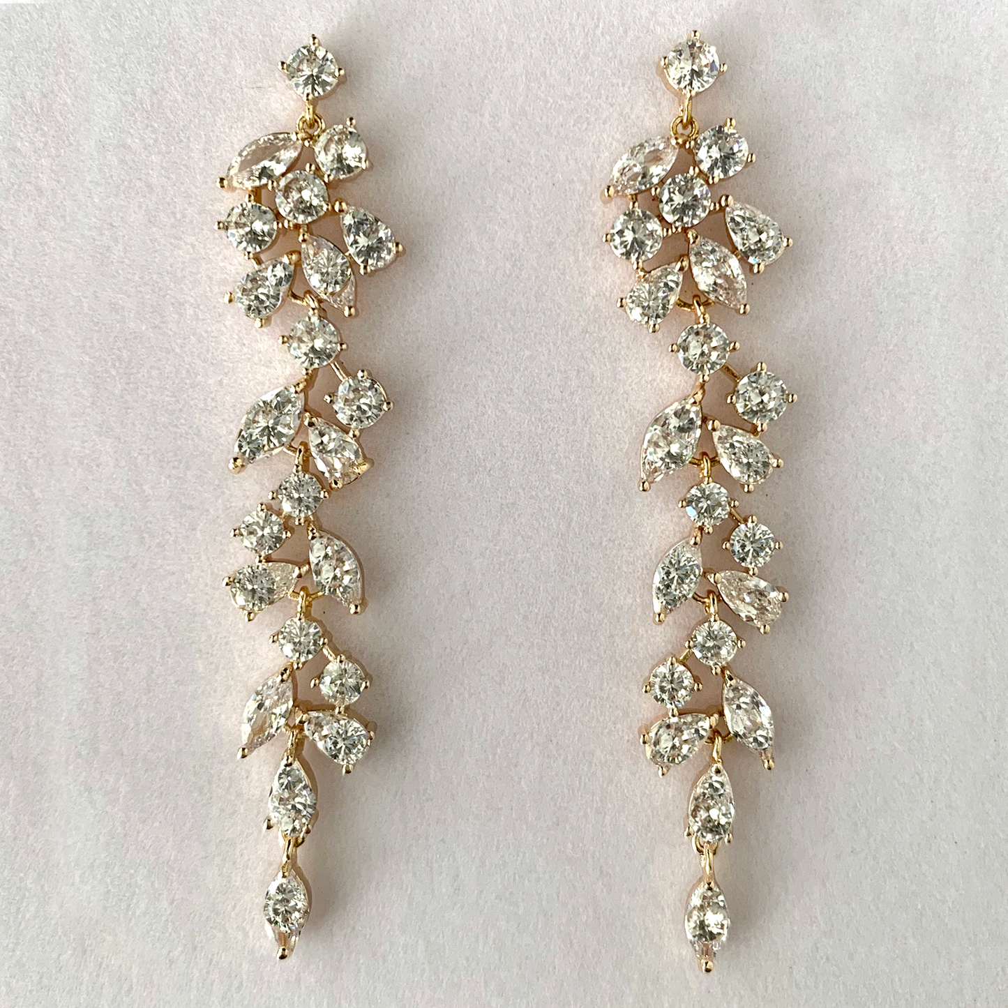 Lucie Linear Bridal Earrings