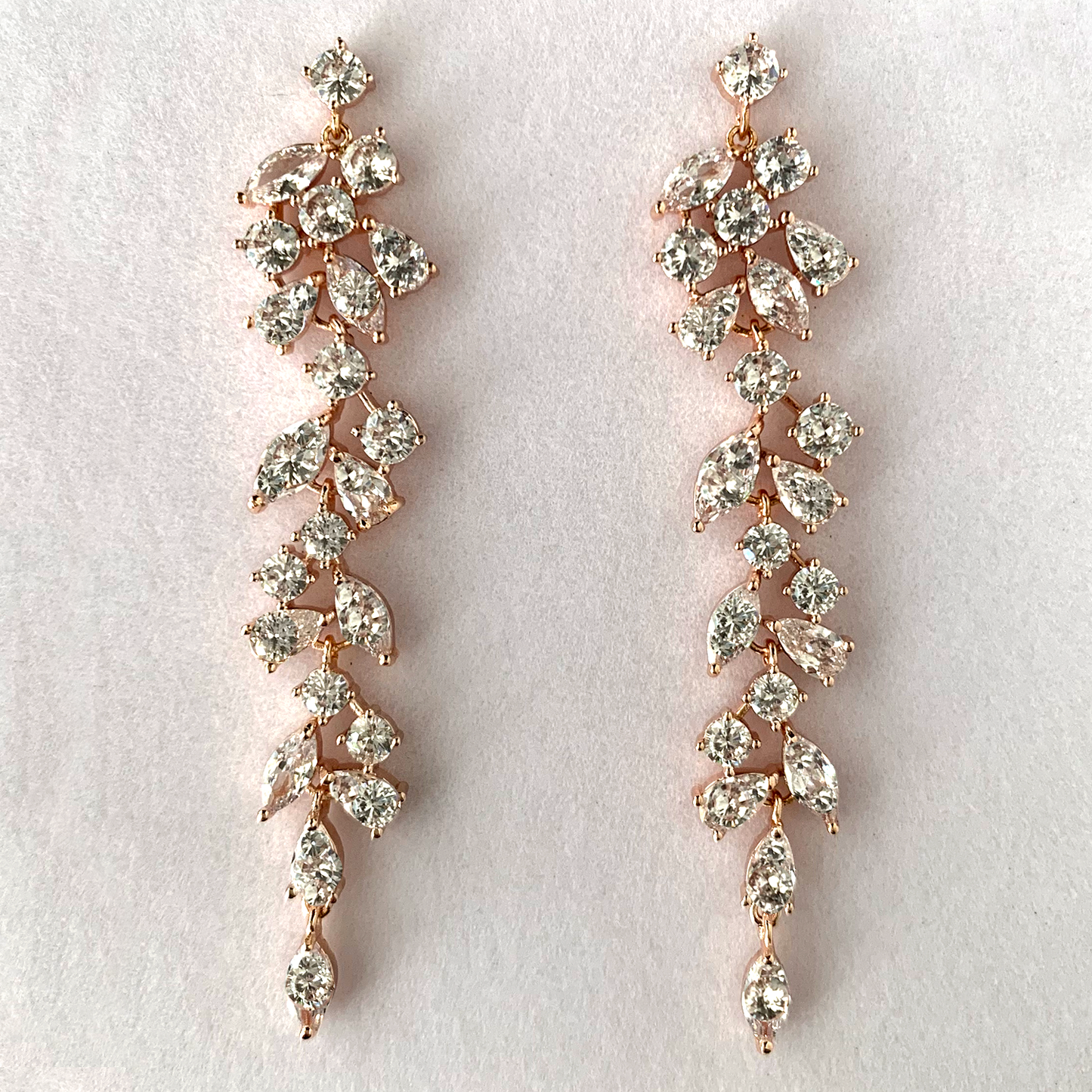 Lucie Linear Bridal Earrings