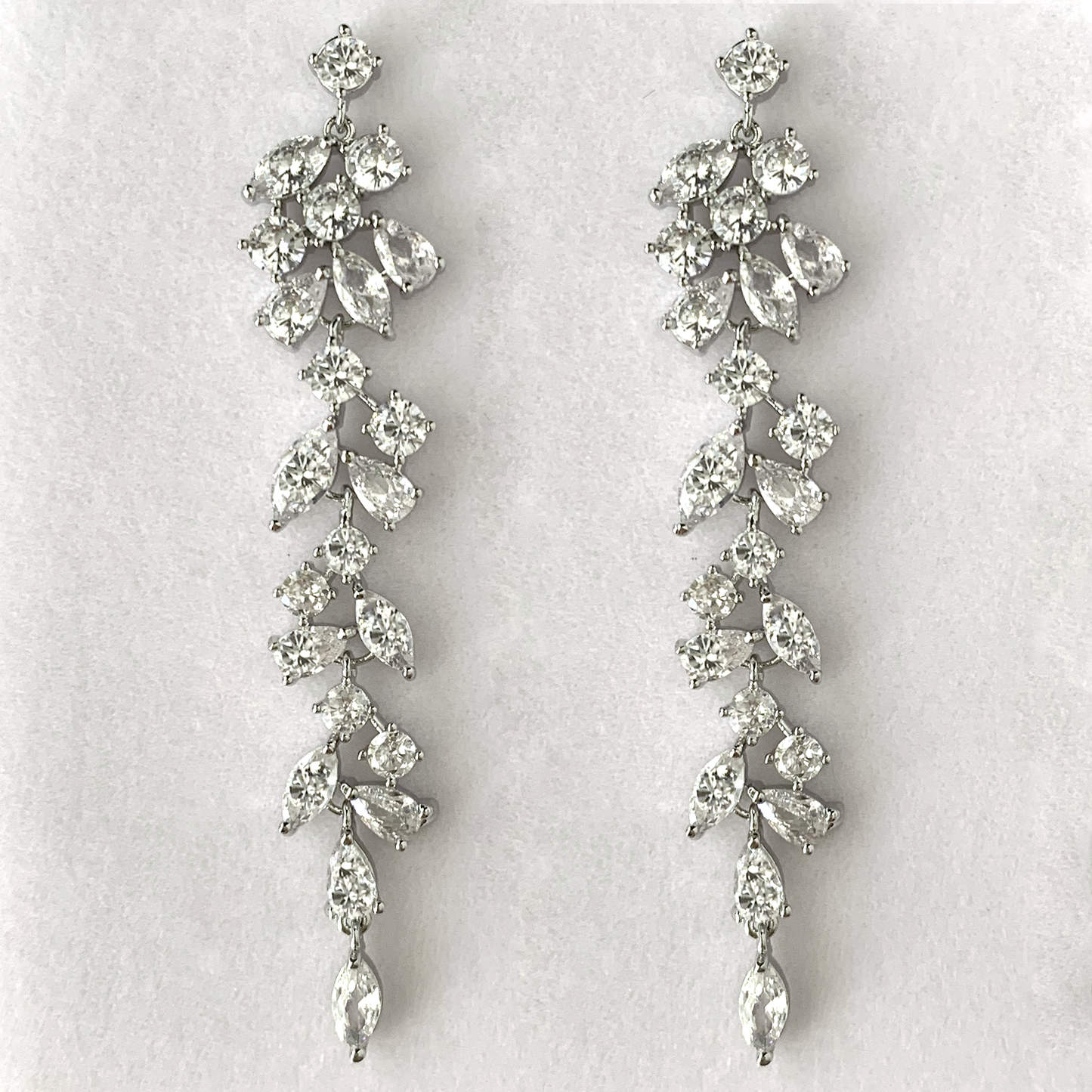 Lucie Linear Bridal Earrings