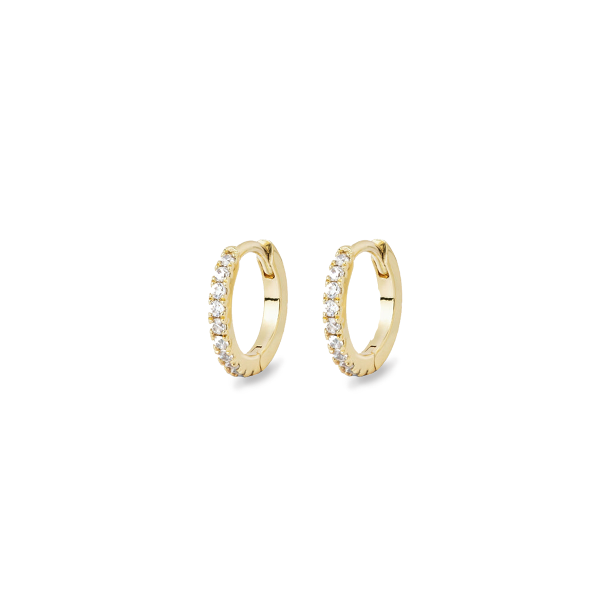 Micro Pave Huggie Earrings