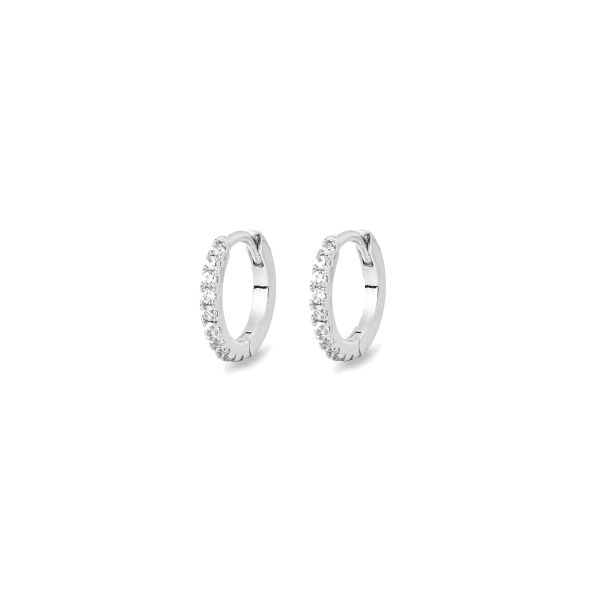 Micro Pave Huggie Earrings