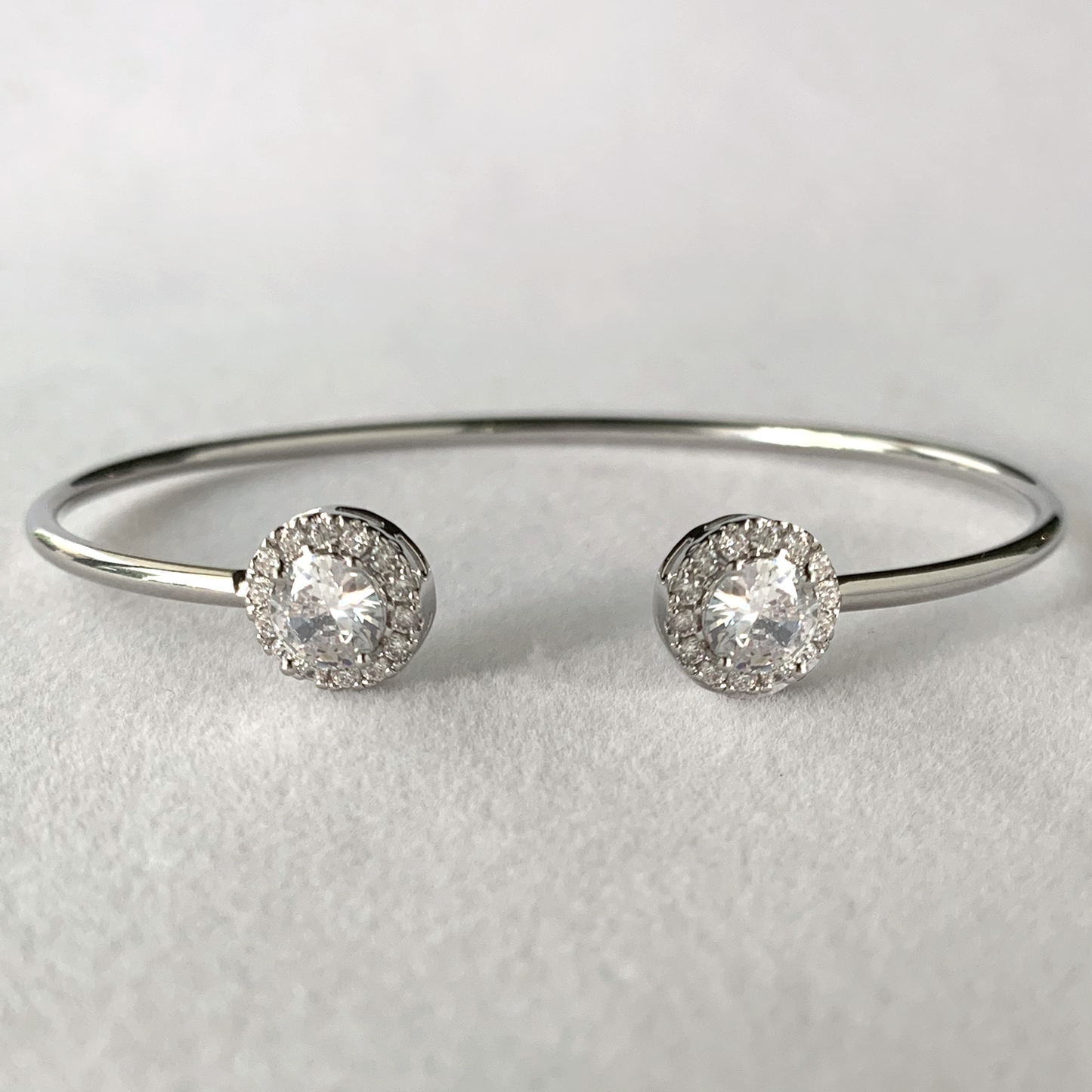 Simulated Diamond Halo Bracelet