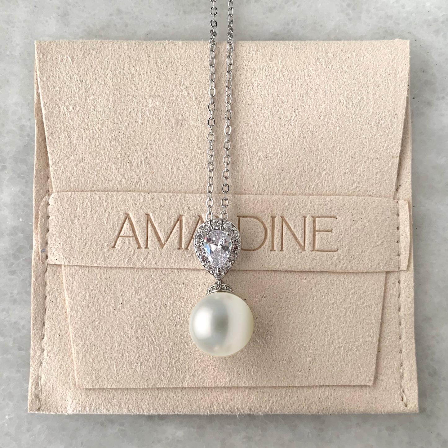 Theodora Pearl Wedding Necklace
