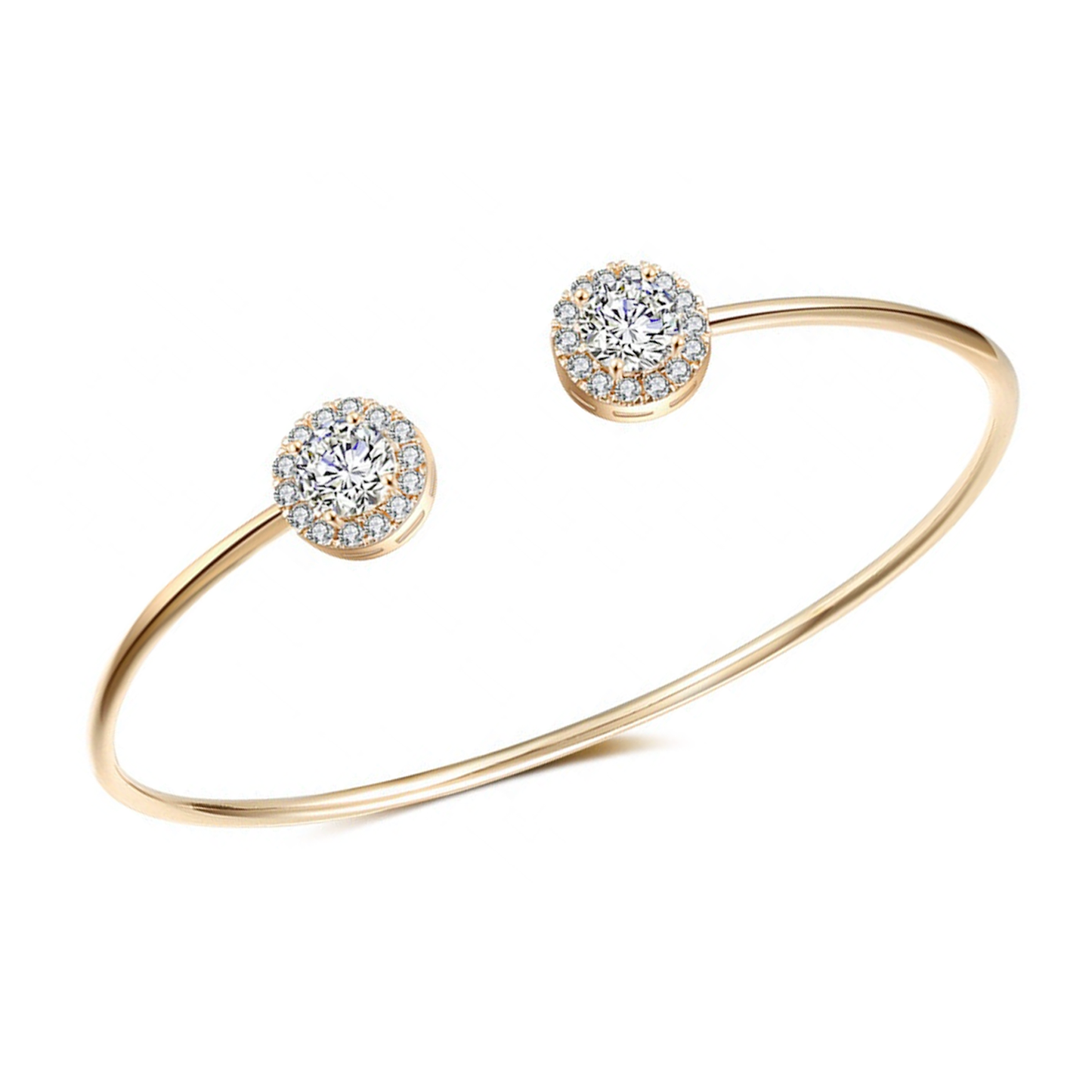 Simulated Diamond Halo Bracelet
