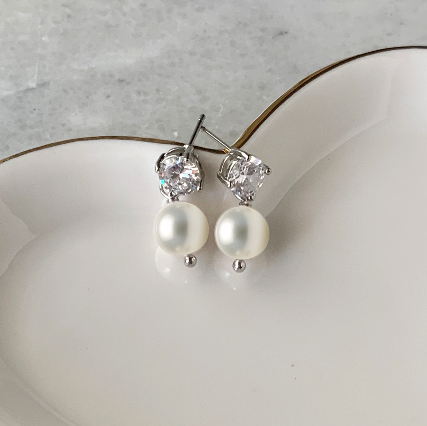 St. John Pearl Drop Earrings