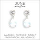 June birthstone pear drop earrings