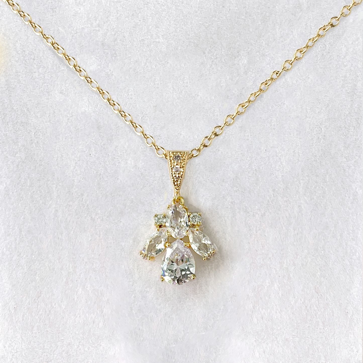 Amelie Cluster Drop Necklace