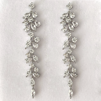 Lucie Linear Bridal Earrings