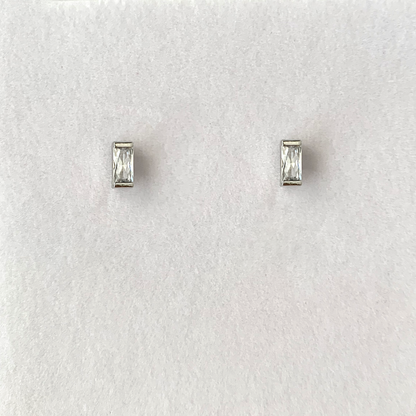 Baguette Simulated Diamond Earrings