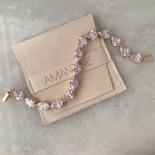 Ava Classic Pear Tennis Bracelet