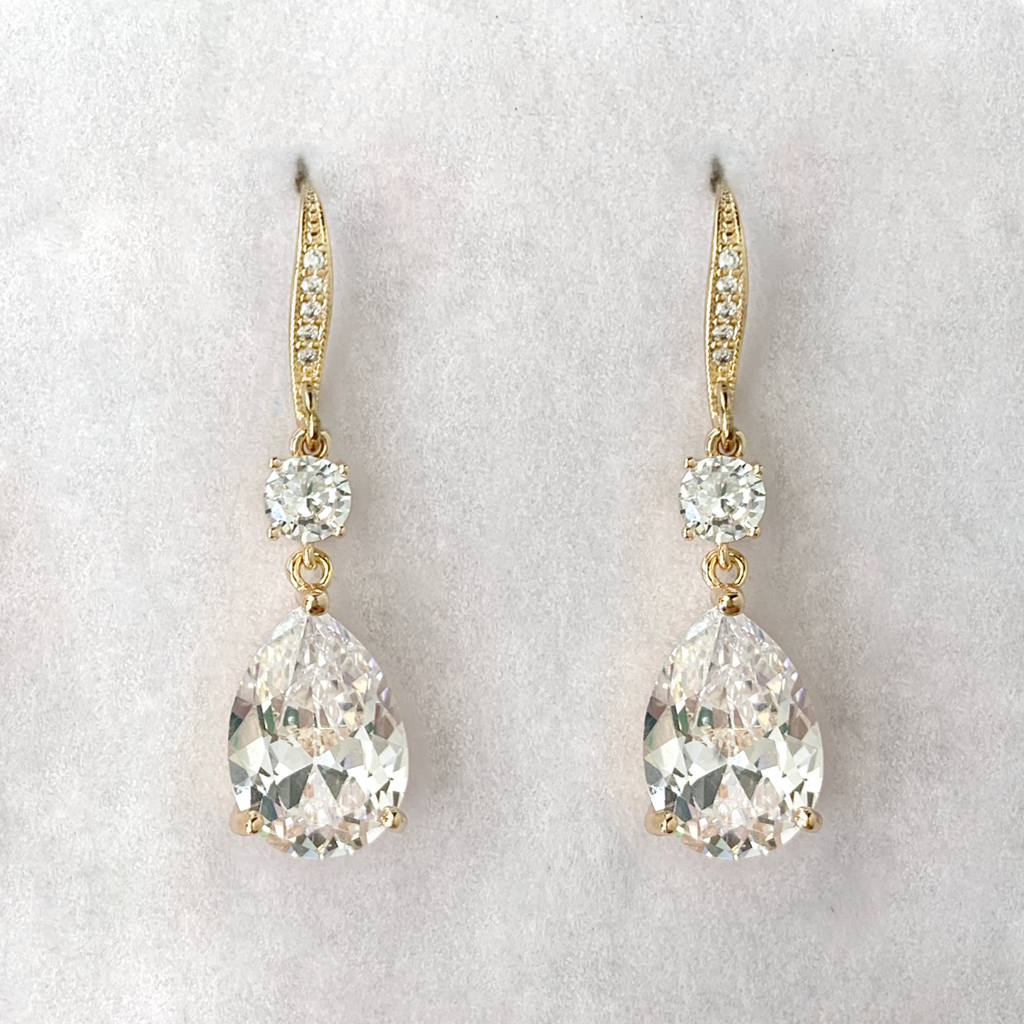 Iris Teardrop Wedding Earrings